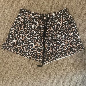 Women’s Leopard Drawstring Shorts Size L